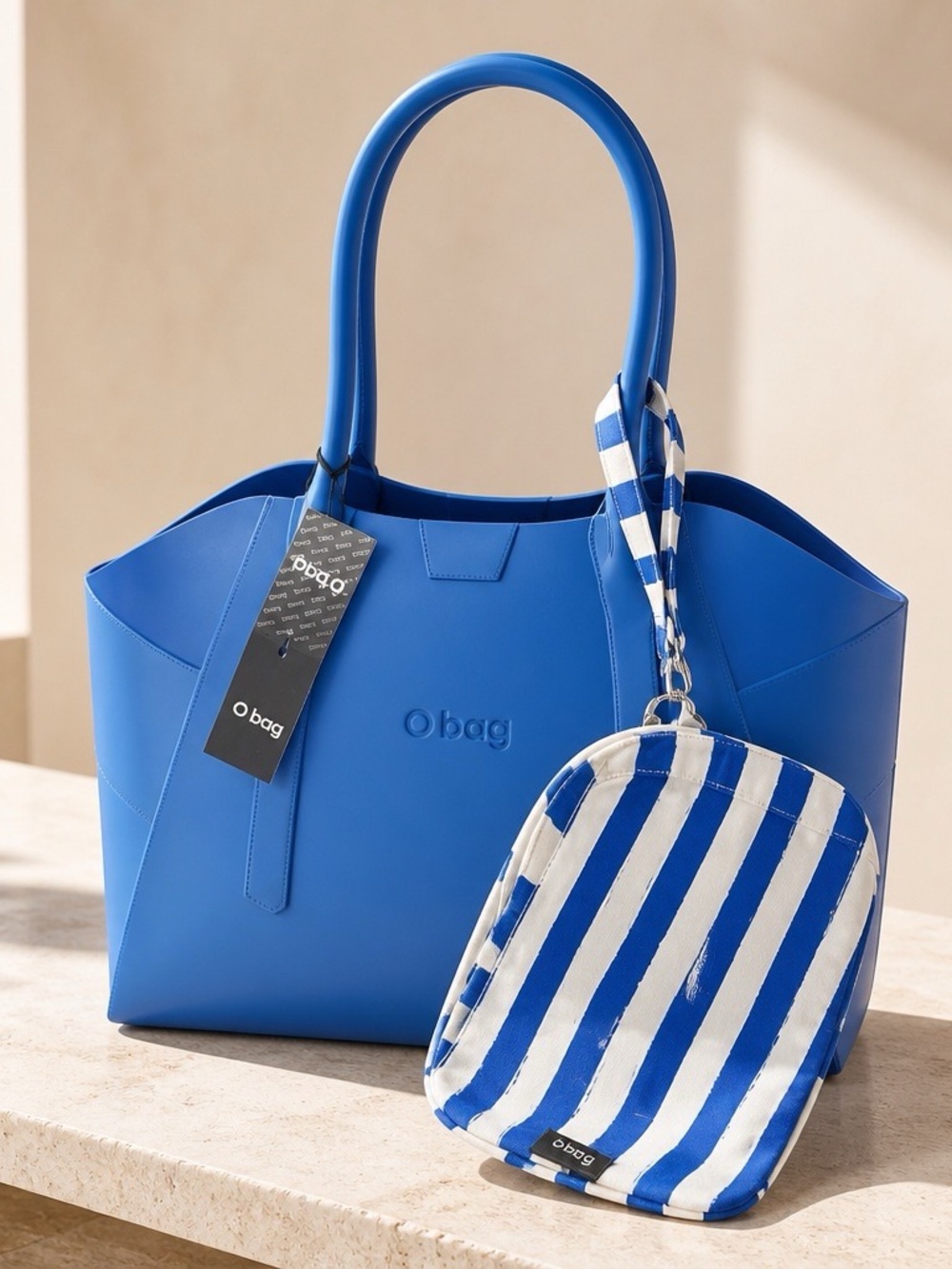 O bag Classic Blue Tote Handbag
Laptop bag, Minimalist purse with liner bag NWT